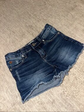 Hudson Jeans Blue Frayed Hem Denim Shorts Girls 19
